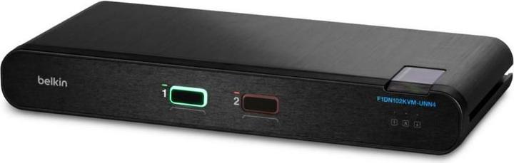 Produktbild Belkin F1DN102KVM-UNN4, 3840 x 2160 Pixel, 4K Ultra HD, Schwarz