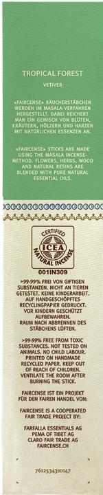 Image du produit Farfalla FLEURS D'ENCENS - Vétiver | Forêt tropicale parfum chaud et épicé