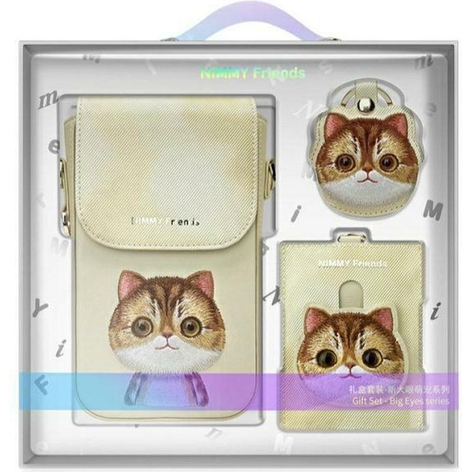 Dell Nimmy 3in1 Set phone bag + wallet + locator case khaki Big Eyed Pet 2.0 Cat, Notebook Ersatztei