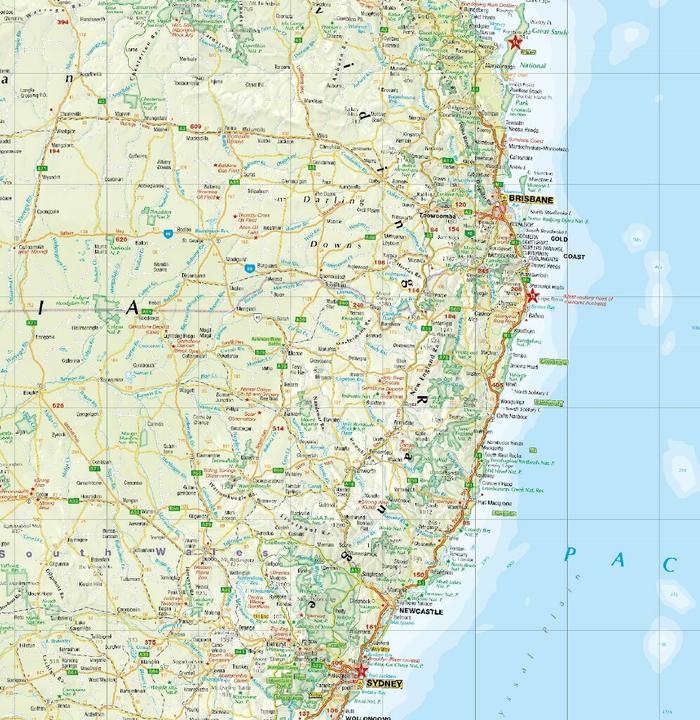Actual product image Reisekarte Australien 1:4 Mio