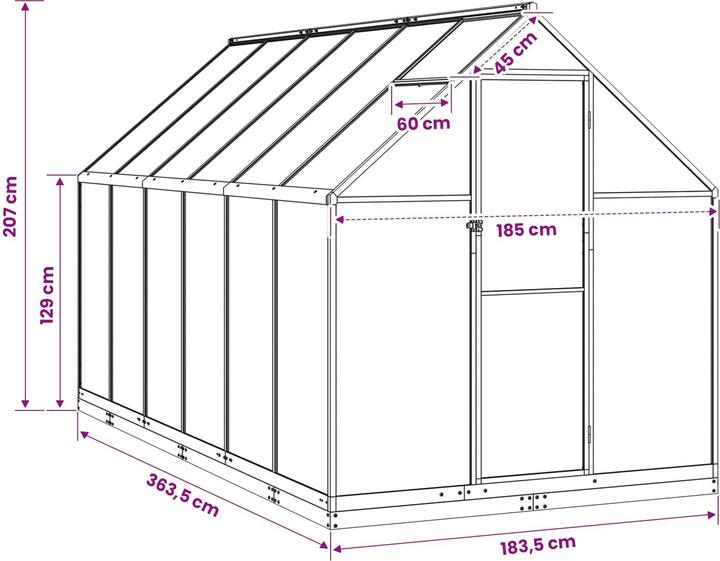 Produktbild vidaXL Garten Gewächshaus