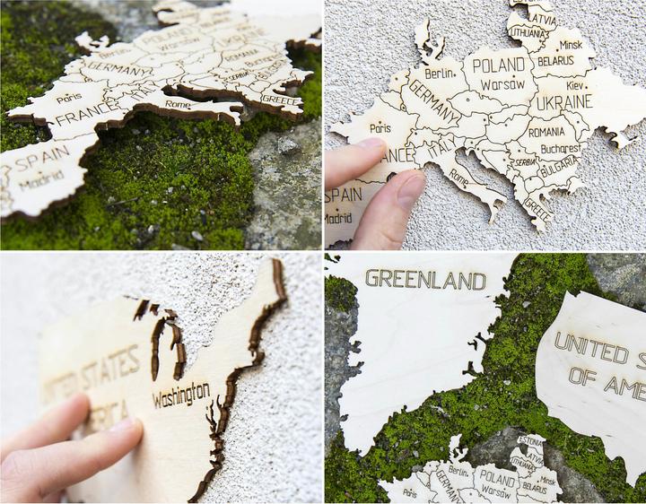 Productafbeelding WoodenCity Wereldkaart L (31 onderdelen)