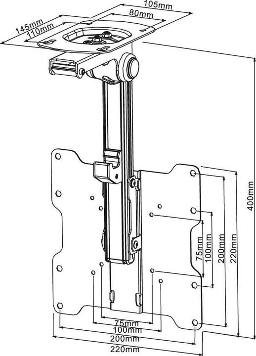 Image du produit PureMounts Pm-Slope-37 (Mur, 20 kg, 23" - 37")