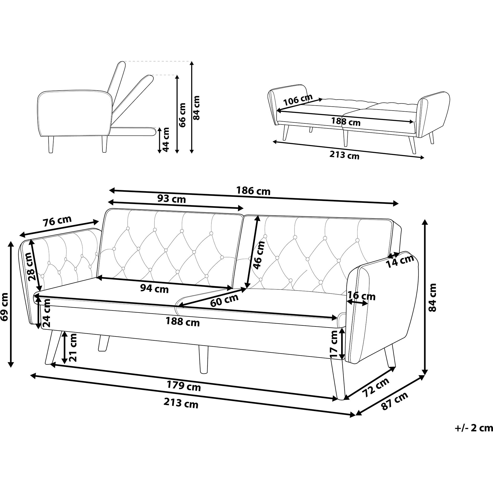 Thumbnail - Beliani, Sofa, Bardu (2-Sitzer)