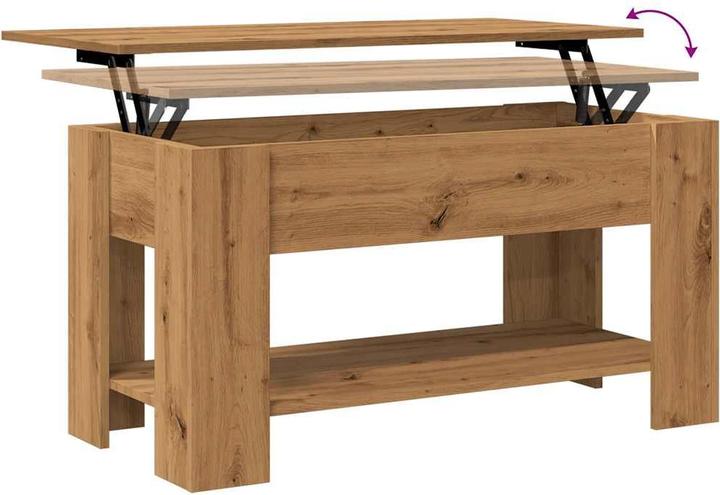 Actual product image vidaXL Couchtisch Artisan-Eiche 101x49x52 cm Holzwerkstoff (101 x 49 x 52 cm)