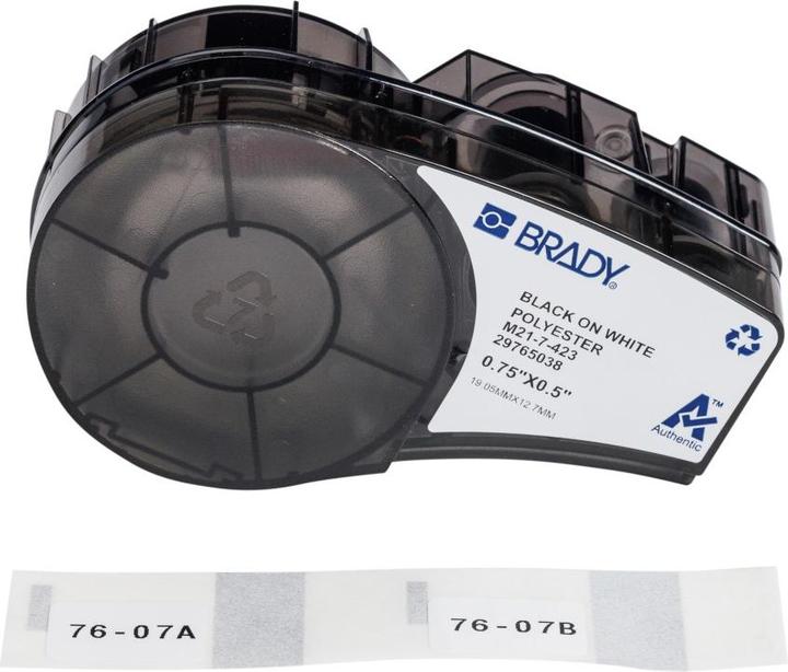 Immagine prodotto Brady M210 e M211 etichette in poliestere bianco lucido per l'etichettatura di parti e componenti (1.91 cm)