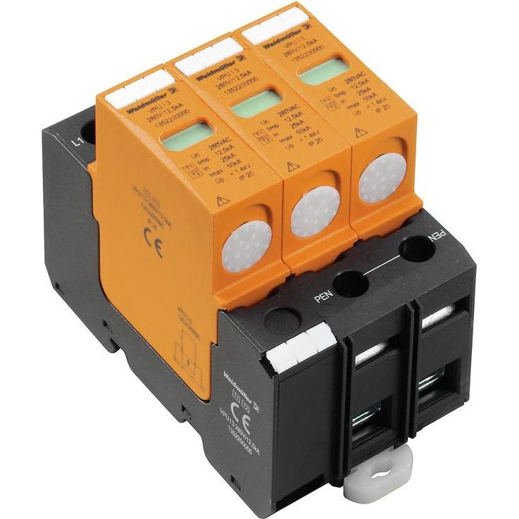 Weidmüller, Überspannungsschutz, Blitzstromableiter TN TN-230VAC 1,4kV 1352200000