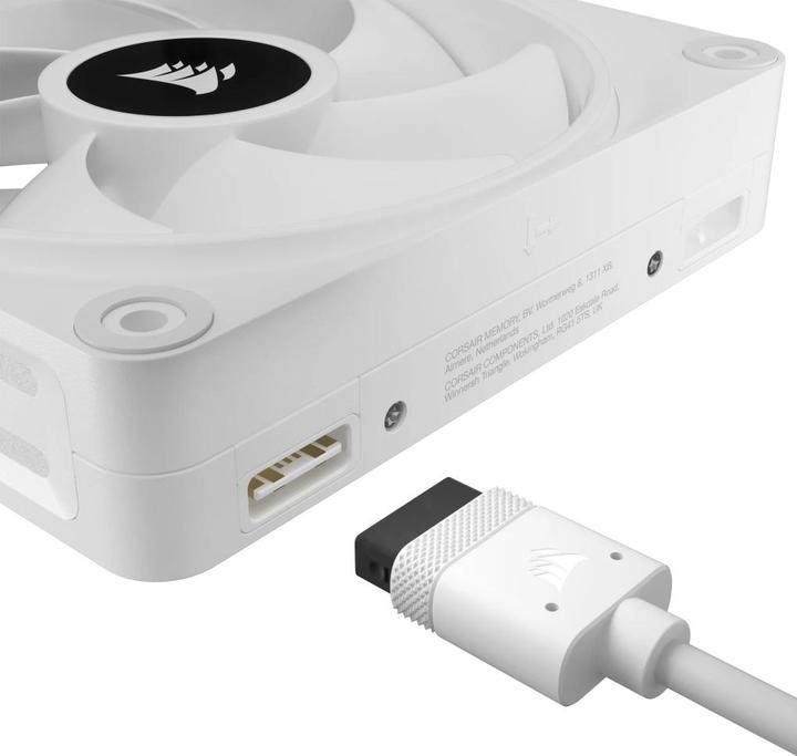 Image du produit Corsair Ventilateur iCUE LINK QX120 RGB 120 mm PWM (blanc, kit de démarrage) (120 mm, 3 x)