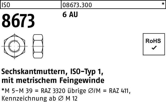 Produktbild Sechskantmutter ISO 8673 M 50 x 1,5 6 Automatenstahl (M50)