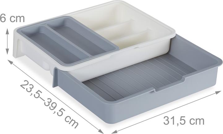 Actual product image Relaxdays Cutlery Tray, Extendable