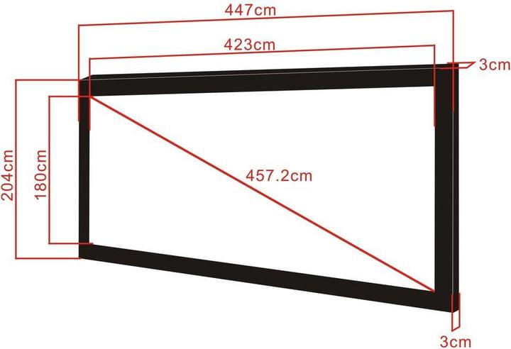 Produktbild Multibrackets M Framed Projection Screen 423x180 (180", 2.35:1)