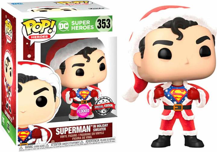 Image du produit Funko POP & Tee Back DC Comics Superman Exclusive Flocked (Taille : M)