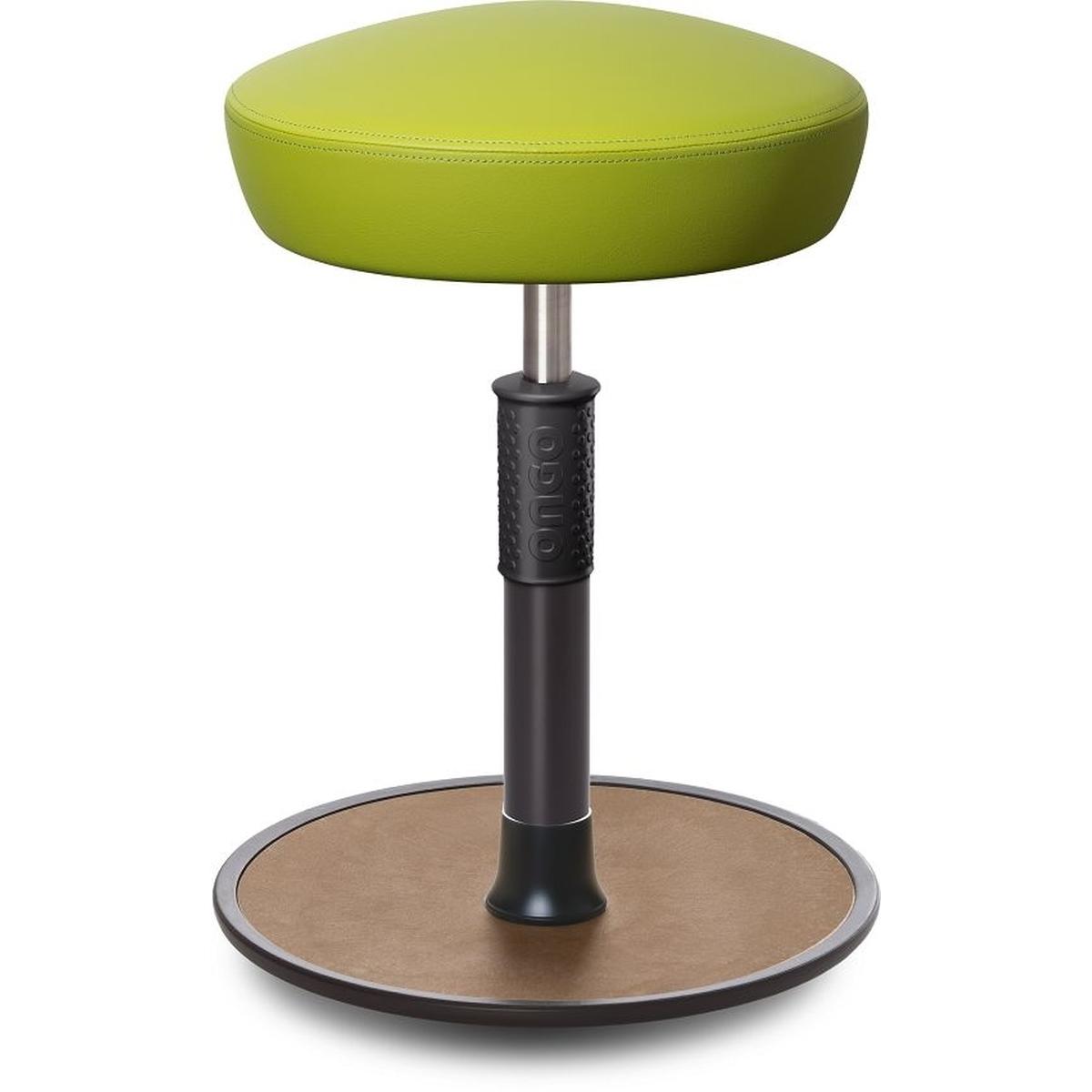 Ongo, Bürostuhl, Sitz- Stehhocker Free Regular Hutsitz skai Kunstleder h.grün schwarz /Natur
