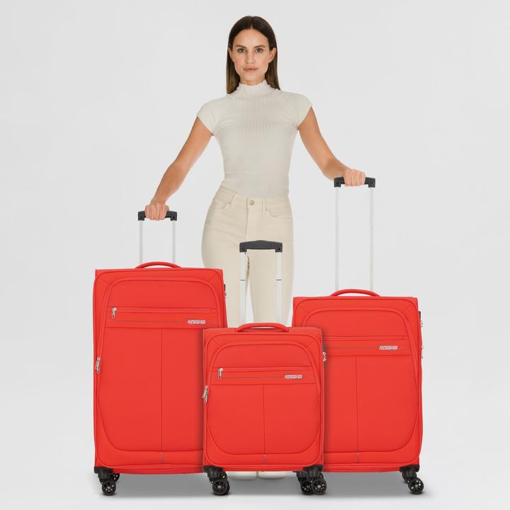 Actual product image American Tourister Deep Dive 4 Rollen Kofferset 3-teilig mit Dehnfalte (217 l, XL (from 140l))