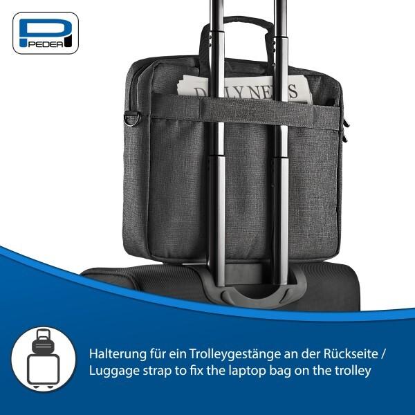 Actual product image Pedea URBAN compact 39.6cm (15.6") laptop bag, grey (15.60", Universal)