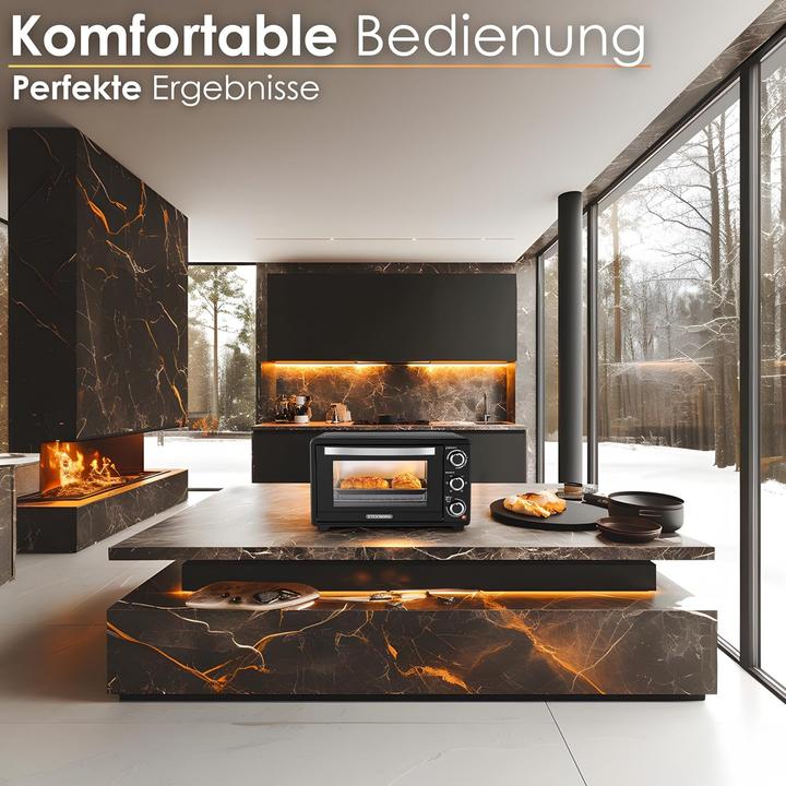 Actual product image Steinborg Mini-Backofen mit Umluft und Timer (25 Liter)