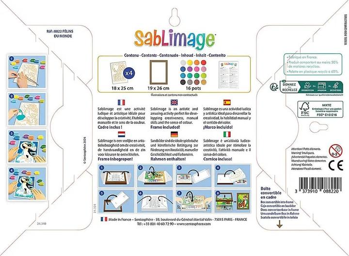 Actual product image Sentosphere Sandbilder Raubkatzen