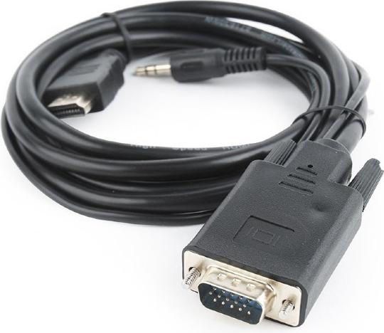 Produktbild Gembird CABLE HDMI-VGA +3.5MM/3M A-HDMI-VGA-03-10 (3 m, VGA)