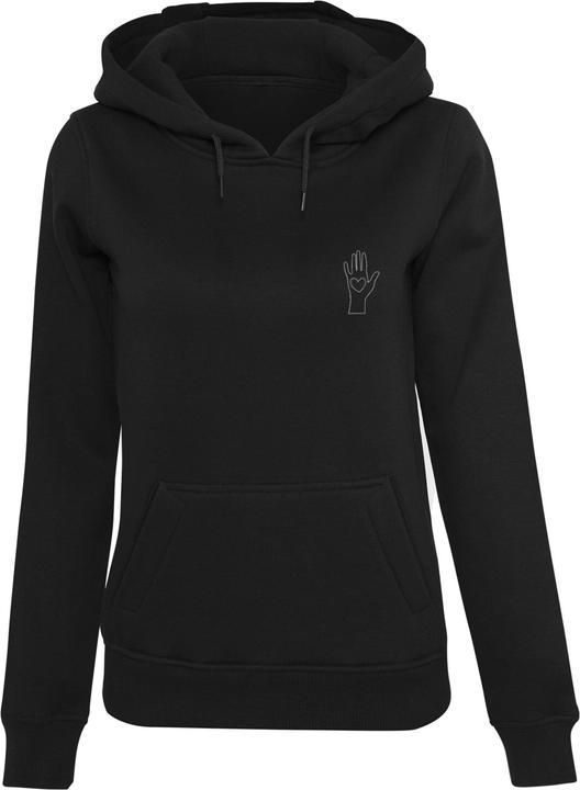 Produktbild Merchcode Ladies Peace - Scribble Hand Heart Black Hoody - 161503 (M)