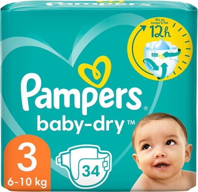 Productafbeelding Pampers Baby-Dry (Gr. 3, Verplaatsbaar pakket, 34 Stuk)