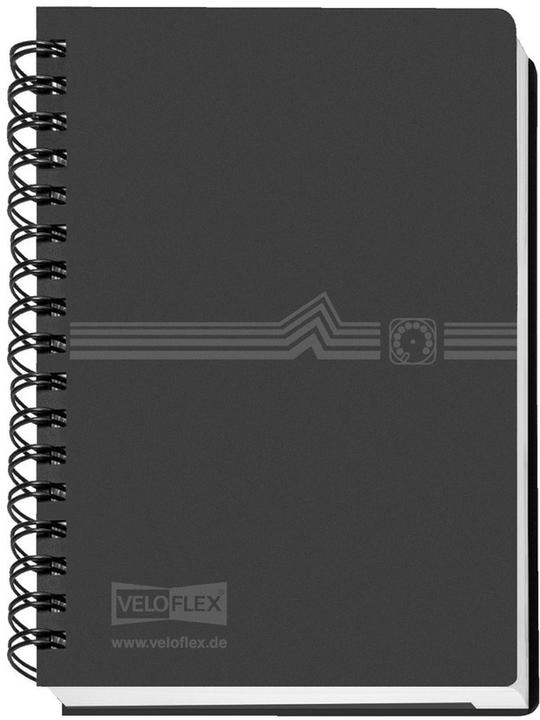 Veloflex Raccoglitore ad anelli telefonico, cartellina, PP, 94 x 127 mm, nero (12.70 x 9.40 cm)