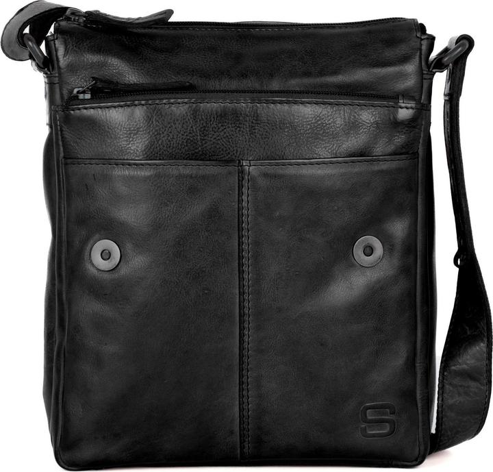 Immagine prodotto Spikes & Sparrow Medium Schoudertas Heren - Leer - Apache - Zwart