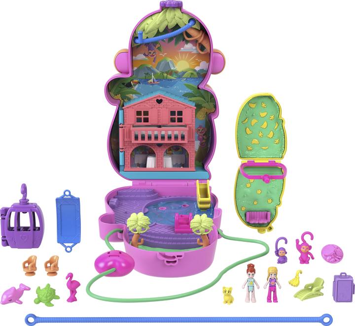 Actual product image Polly Pocket Play set monkey mum and baby