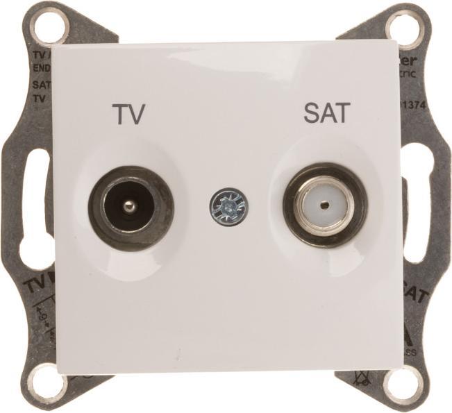 Produktbild Schneider Electric TV/SAT-Anschlussdose 1dB weiss (SDN3401621) (Antennendose)