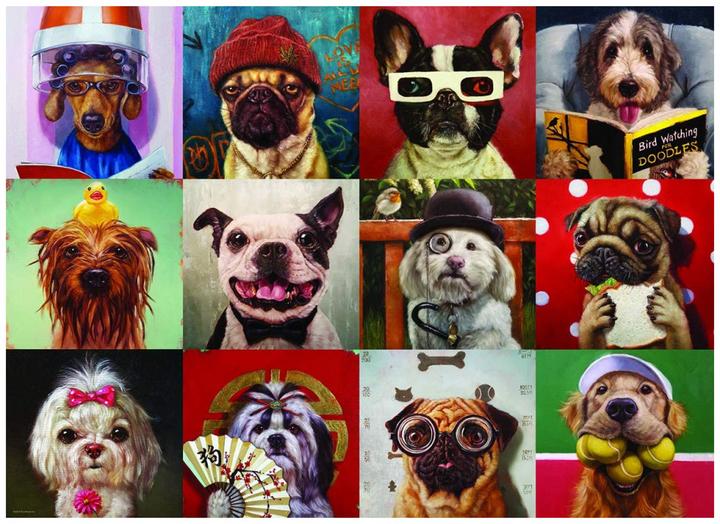 Productafbeelding Eurographics Grappige honden door Lucia Heffernan (1000 onderdelen)
