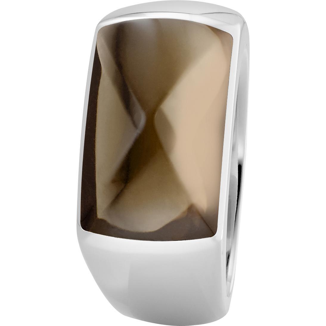 Xen, Ring, Ring mit 16x10 mm grossen Rauchquarz, (52)