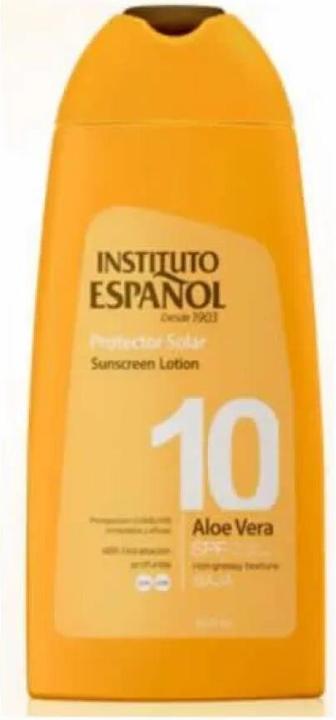 Instituto Español Sol. Proteccion Solar Aloe Vera Spf10 Locion 300 ml (Suntan cream, Up to SPF 10, 300 ml)