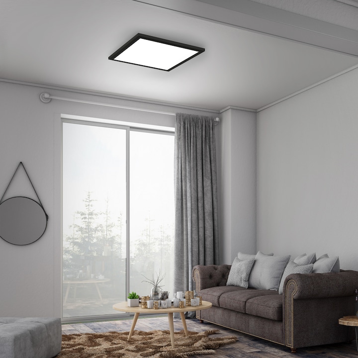 Immagine prodotto Briloner Pannello LED ultrapiatto, nero, 1xLED/12W (1300 lm)