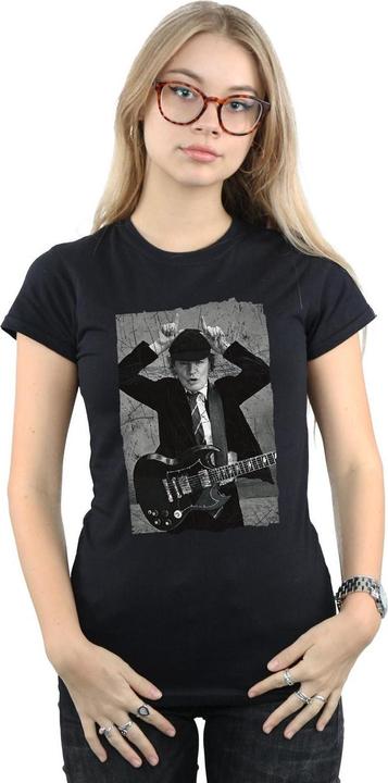 Produktbild AC/DC Angus Young Distressed Foto TShirt aus Baumwolle (L)