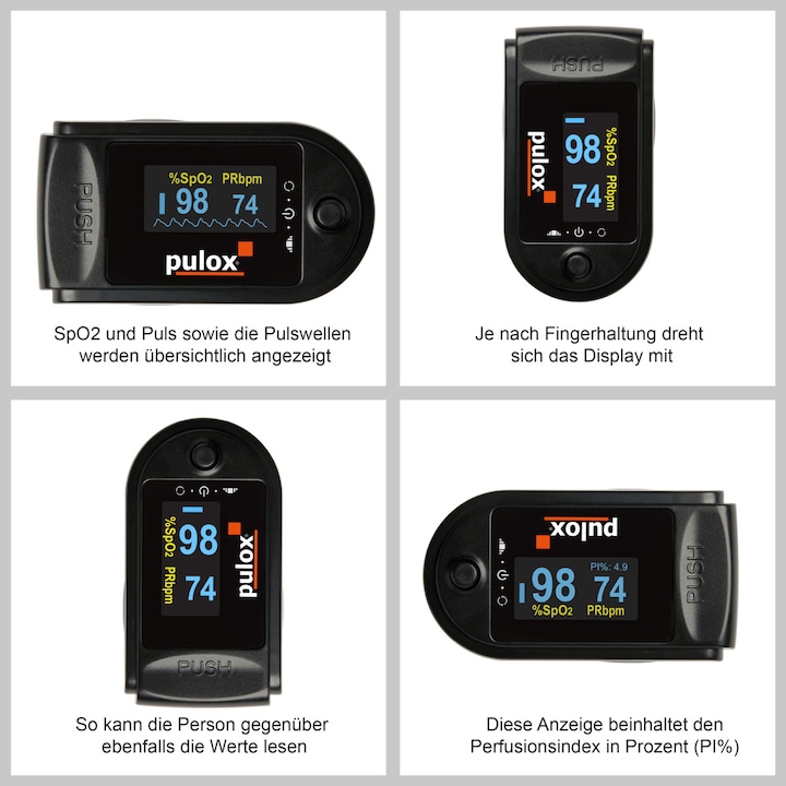 Actual product image Pulox Pulsoximeter PO-200