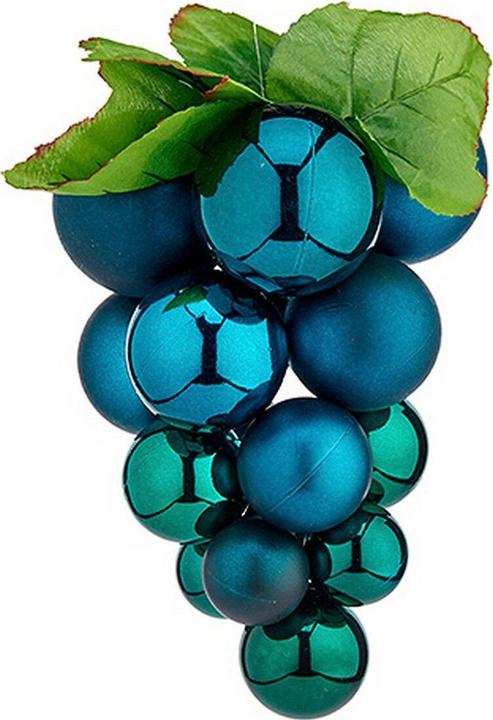 Krist+ Krist Weihnachtsbaumkugel Blau Kunststoff Trauben Klein (1-pièce)