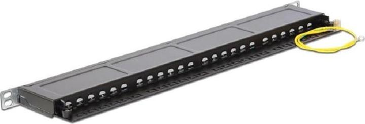 Produktbild Delock 48,30cm (19") Patchpanel 24 Port Cat.6 0.5 HE schwarz