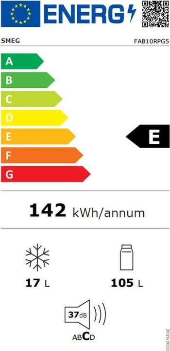 Energie-Label Smeg FAB10RPG5 (122 l)