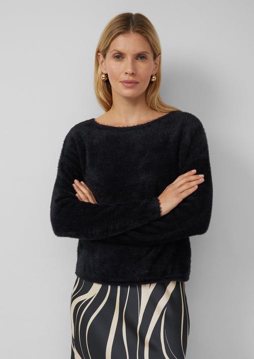 Produktbild s.Oliver Strickpullover Flauschiger Pullover mit U-Boot-Ausschnitt (42)