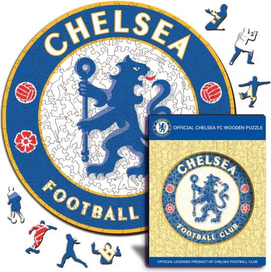 Iconic Puzzles, 100% Eco-sustainable Wooden Puzzle With Official License Chelsea Logo Size S 150 Pieces