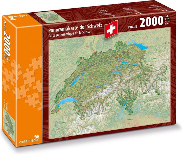 Actual product image Panorama map of Switzerland (2000 pieces)