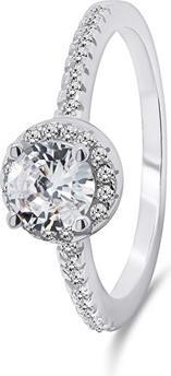 Actual product image Brilio Silver - Charming silver ring with zircons RI054W - Circuit: 54 mm (54)