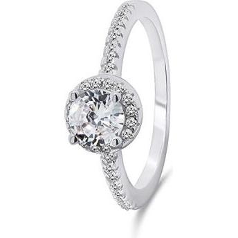 Brilio, Anello, Silver - Charming silver ring with zircons RI054W - Circuit: 50 mm, (50)