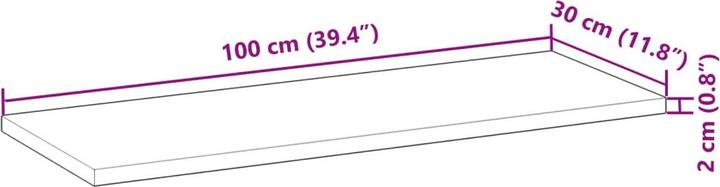 Produktbild vidaXL Tischplatte (100 x 30 cm)