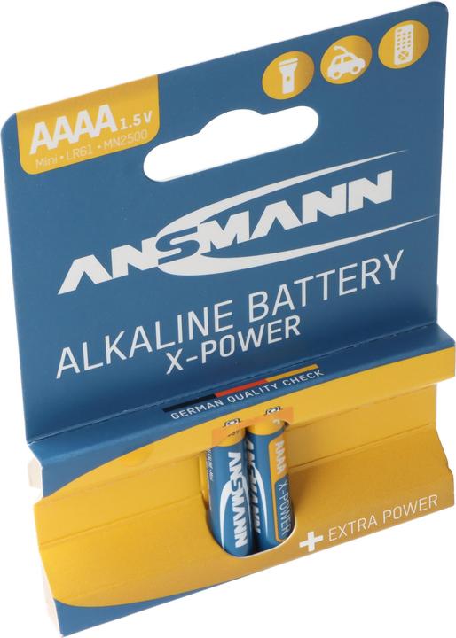 Produktbild Ansmann AAAA Alkaline Batterie LR61 AAAA 41,5 x 8,3mm im 2er Pack (2 Stk., AAA)