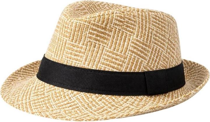Actual product image Beechfield Contrast Straw Fedora