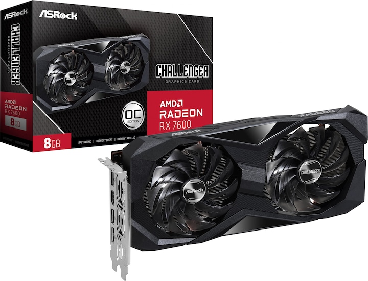 Actual product image AsRock Radeon RX 7600 Challenger OC (8 GB)
