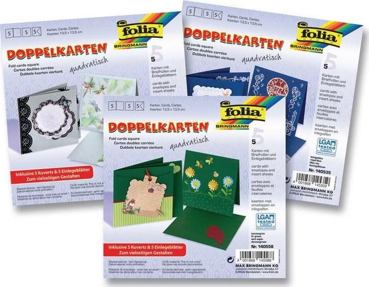 Actual product image Folia Double cards square 220 g/m2 (220 g/m², 5 x)
