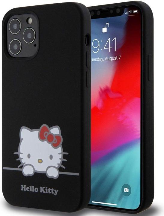 Produktbild Hello Kitty Liquid Silicone Daydreaming Logo Case for iPhone 12/12 Pro Black (Apple iPhone 12, Realme 12 Pro+)