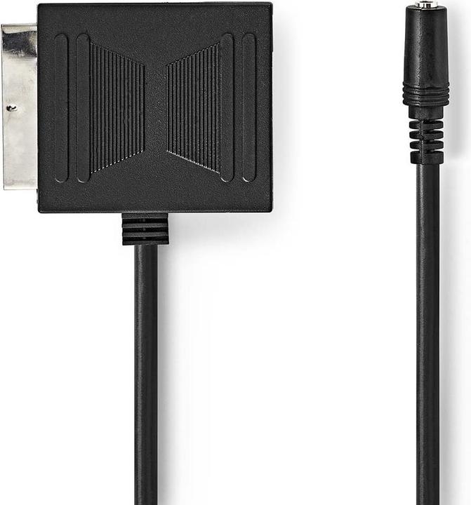 Actual product image Nedis SCART cable | SCART male | SCART female / 3.5 mm female | Nickel-plated | 480p | 0.20 m | Round (0.20 m)