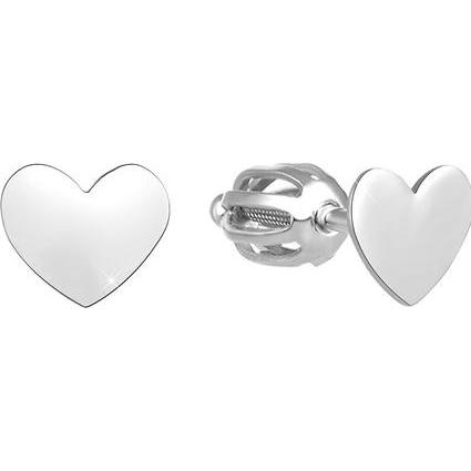 Beneto, Ohrringe, Silver heart earrings AGUP1492S (L)
